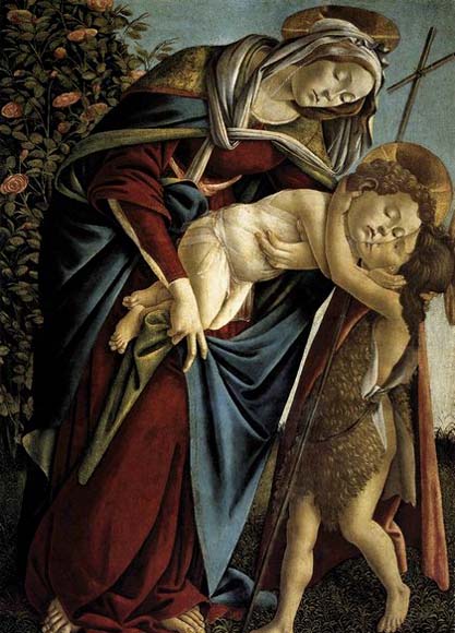 BOTTICELLI, Sandro Madonna and Child and the Young St John the Baptist